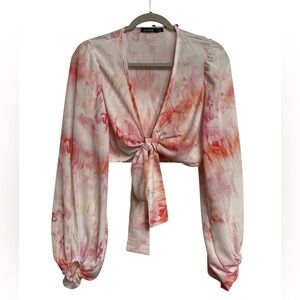 Boohoo size 6 oversized cord top